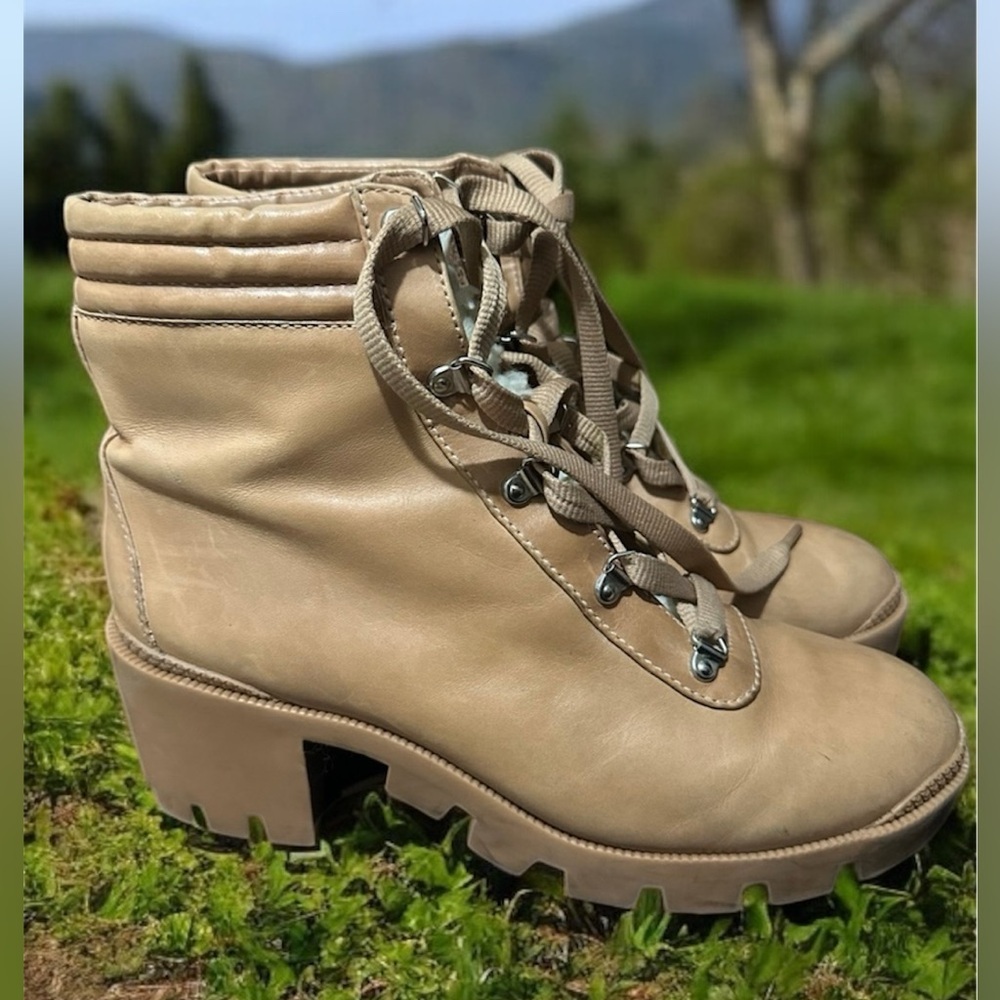 Aqua Glica leather combat boots size‎ 10B